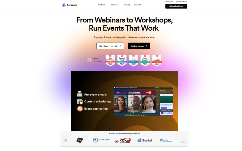 End-to-End Webinar Management